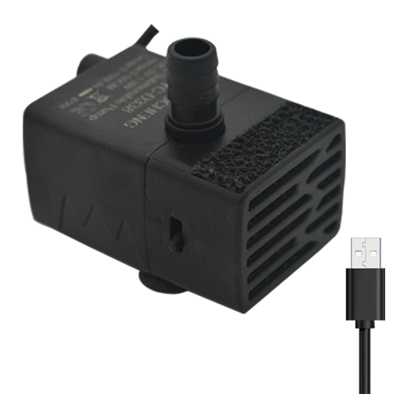 Water Pump Submersible Mini - ปั๊มกรองน้ำตู้ปลาแบบ USB เงียบพิเศษ ปั๊มน้ำพุขนาดเล็กสำหรับสัตว์เลี้ยง ปั๊มน้ำแบบจุ่มใต้น้ำ ปรับแรงดันน้ำได้