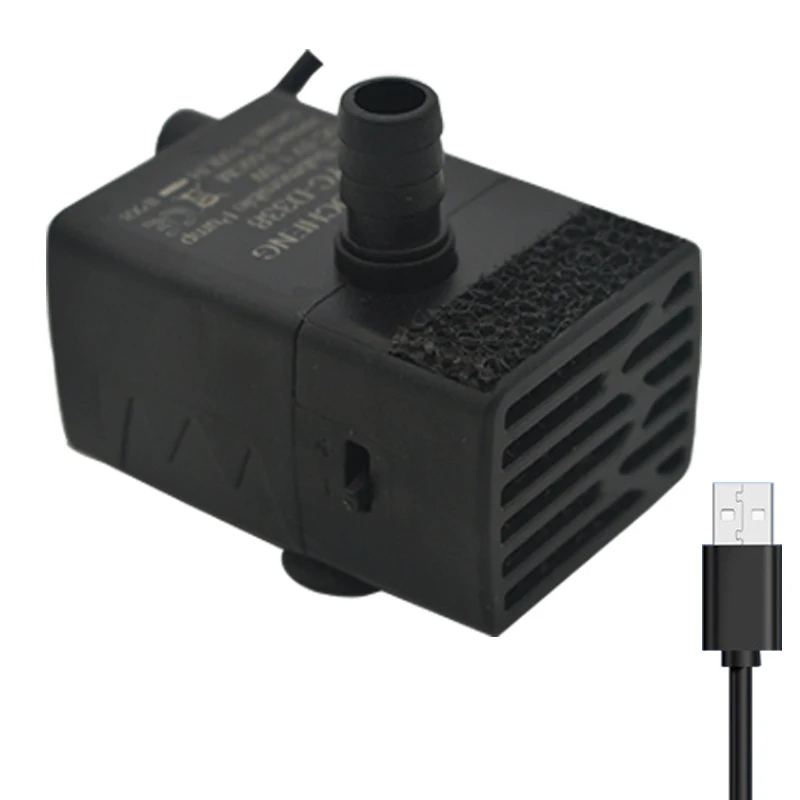 Water Pump Submersible Mini - ปั๊มน้ำแบบจุ่มใต้น้ำ USB สำหรับตู้ปลา, ปั๊มกรองน้ำขนาดเล็ก 5V 5W