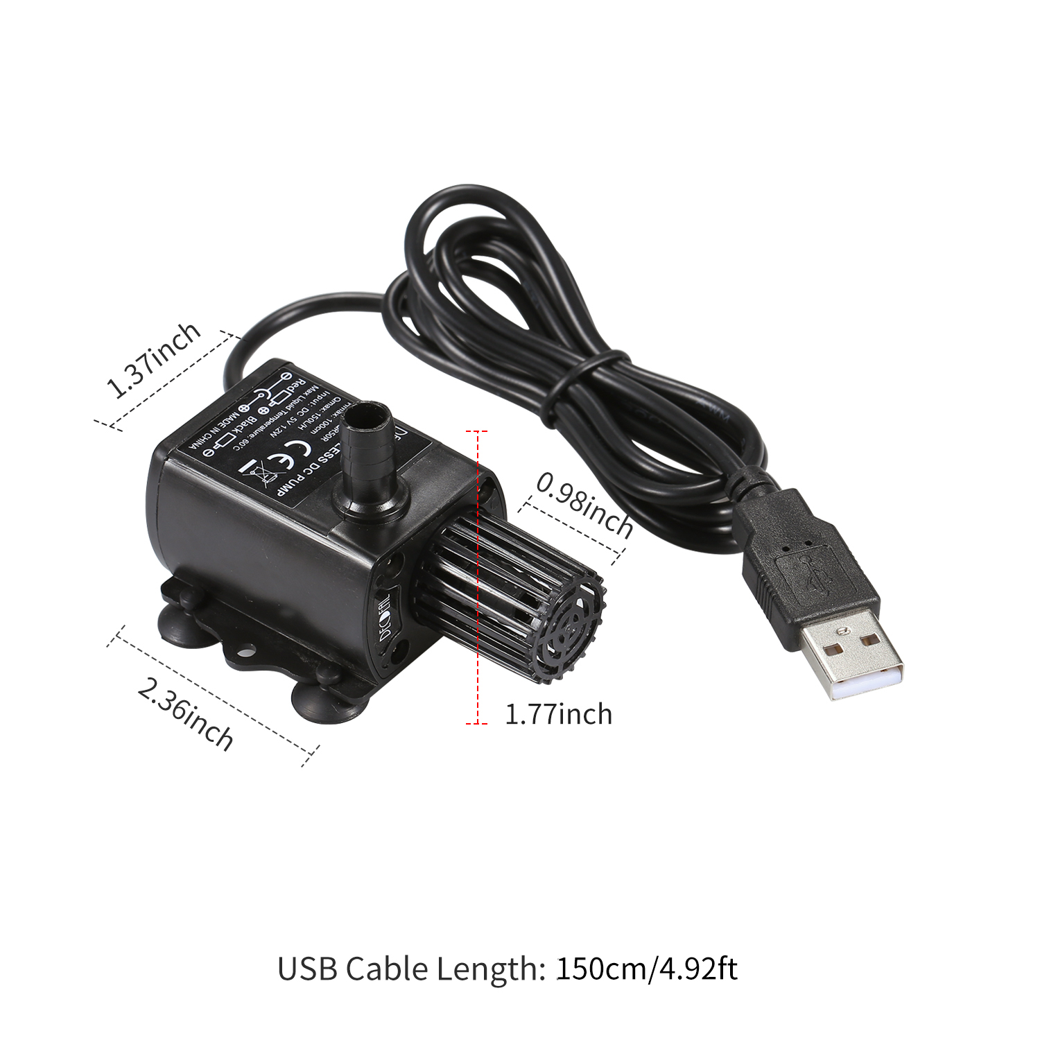 DECDEAL USB ปั๊มน้ําพร้อมกรอง  - Water Pump Submersible Mini บทวิจารณ์และราคา