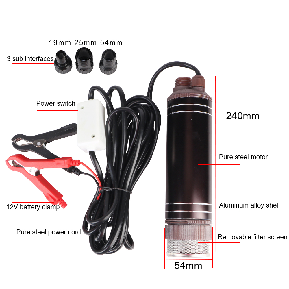ปั๊มน้ำมันแบบดูดเองกำลังสูง ขน - Water Pump Submersible Mini บทวิจารณ์และราคา